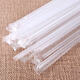Disposable independent packaging straw transparent bent tube straight tube plastic straw milk tea drink stirring stick straight tube 5*195mm independent paper packaging 100 pieces