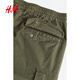 H&M men's casual pants autumn thin American workwear multi-pocket pants men's trousers leggings 1002227 khaki green L 175/96