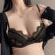 Victoria's style sexy secret sexy lace underwear for women push up big breasts to show small push up small breasts thin bra set gift black suit L (36/80AB/75C) It is recommended to take one size larger