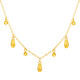 Saturday Blessing Yellow 18K Gold Necklace Women's Smart Water Drop Color Gold Necklace Birthday Gift C0622087 40+5cm