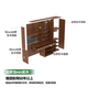 French Shiyun sideboard custom-made oak all-solid wood folding dining table integrated glass wall-mounted walnut storage cabinet to the top living room 2.2 meters long * 2.4 meters high (six-door sideboard) free perforated board and double-hole track socket by default