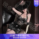 Manyan sexy lingerie sexy pure lust style suspender dress female sweet hottie backless tight velvet hip skirt safe hip skirt + black body stockings one size
