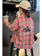 Girls' shirts long-sleeved spring and autumn 2025 new style children's tops spring girls big children plaid shirt jacket plaid shirt 150 recommended 140-150cm