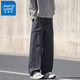 Jeanswest Casual Pants Men's Autumn and Winter American Long Pants Functional Overalls Loose Men's Pants Straight Leg Pants Wide Leg Sports Pants K012 Dark Gray 2XL (34-35 Size) Weight 150-165Jin Jin is equal to 0.5 kg