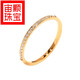 Zhouke Chinese Valentine's Day gift quality 18K gold broken diamond ring row of diamonds plated 18 gold diamond row ring color gold gold 4 US size (counter 8-9 Hong Kong number)