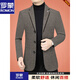 Luo Meng Suit Jacket Men's 2025 Autumn New Middle-aged Casual Wool Suit Spring and Autumn Top Dad's Clothing Brown 2579X Three Buttons Fabric S 165 Suitable for 95-100 Jin Jin equals 0.5 kg