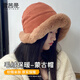 Xue Qianman hat women's autumn and winter new style warm solid color splicing plus velvet thickening high-end Mongolian hat versatile and small face