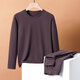 Autumn clothes and autumn trousers set for men, cotton sweaters, sweaters and linen pants, thin, versatile, thermal underwear for men, winter, light gray 5XL