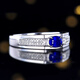 HEEKAIYI Sapphire Ring for Men Royal Blue 18K Gold Diamond Ring Chinese Valentine's Day Birthday Gift for Husband and Boyfriend Selected Sapphire Ring for Men 0.53 carat 18K Gold Inlaid