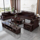 No. 1 Haoting Solid Wood Sofa Living Room New Chinese Furniture Small Apartment Single and Double Triple-Player Storage 2025 New Model 9906# Four+ Expensive+Drawer Coffee Table+TV Cabinet+Single [Storage] Cotton and Line Cloth Cover