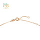 Chow Sang Sang 18K rose gold mint series square K gold clavicle chain necklace 92234N pricing 47 cm