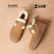 ZHR winter Birkenstock shoes women's thick-soled plus velvet warm cotton shoes women's shoes new anti-ski boots women's AB178B camel 38