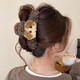 Bai Qixin Autumn and Winter Plush Clip Cute Puppy Hair Clip for Women 2025 New Shark Clip for Hair Volume Back of Head Headgear Brown Curly Hair Puppy Clip