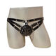 Men's sexy underwear men's special men's underwear gay sexy thong T low waist imitation leather underwear passion black one size