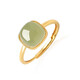 Lao Fengxiang small sugar cube ancient gold deep Hetian jade couple ring women's ring birthday gift girls silver jewelry small sugar cube ring ancient gold deep Hetian jade + certificate + brand gift box