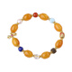 Potala Palace Beeswax Sichuan Material Southern Red Pearl Multi-treasure Bracelet Men's and Women's White Crystal Transfer Bead Bracelet as a birthday gift for your girlfriend