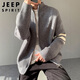 JEEP SPIRIT Jeep suéter para hombre cárdigan abrigo otoño e invierno de gama alta ropa de marca de moda americana