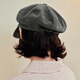 Mmlg British Bailey Hat 2026 New Retro Washed Duck Bill Octagonal Hat Korean Versatile Face-Showing Little Couple Hat Black Gray One Size