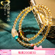 Junliang 2025 Brazilian Natural Citrine Bracelet Blonde Crystal Pixiu Multi-circle Bracelet Yellow Crystal Bracelet for Girl, Bead Diameter 6mm