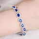 Nianfu sapphire bracelet women's s925 silver new style versatile pavé blue zircon tanzanite crystal bracelet 925 hand