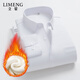 Li Meng velvet thickened warm shirt men's business casual warm shirt autumn and winter middle-aged bottoming shirt white 42
