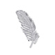 This high-end men's brooch is simple and high-end, full of zirconium suit corsage, men's niche light luxury trendy brooch accessories, full of zirconium feather brooch