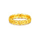 Jinzhizun (3DG Jewelery) Ancient Method Full Money String Gold Ring for Girlfriend’s Birthday Gift Price No. 14 - 3.51g (with jewelry gift box)