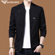 GABBANIE Men's Jacket for Young and Middle-aged Spring and Autumn New Jacket Men's Business Casual Baseball Jacket Top Fashion A Black Blue BST-1815 M 170 Recommended 95-120 Jin Jin equals 0.5 kg