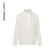 Langzi Elite Wardrobe Basic Wardrobe Palace style earring collar shirt top shirt spring new style off-white M