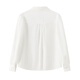 E.I children's clothing girls white shirt autumn medium and large children long-sleeved polo collar bleached 120