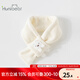 Happy Bear Baby Scarf Children's Autumn and Winter Solid Color Warm Windproof Scarf Girls Cute and Versatile New Product Light Milk Apricot 0-3 Years Old