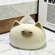 Yusenyi cream style creative high-end tissue box for home living room high-end light luxury toilet paper box desktop ceramic napkin Thai cat tissue box 4-piece set A