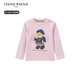 Teenie Weenie Kids 25 years new autumn men's and women's baby pure cotton printed long-sleeved T-shirt ivory white 120cm