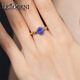 Lirokini Ring Women's Tanzanite Sapphire High-End Luxury Jewelry Women's Day Birthday Gift for Girlfriend and Wife (Selected) 2.220 Carat Tanzanite Ring Remarks Circle Number