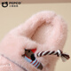 Piggy Banner men and women's indoor and outdoor wear home warm soft-soled cute plush children's cotton slippers MT2502 pink 30