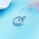 Lao Fengxiang platinum solid INS cold wind smart fish scale double layer ring pendant platinum jewelry white gold about 2.62g