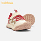 Bala Bala One Bala Bala baby toddler shoes for boys and girls 2025 new spring and autumn anti-slip outdoor shoes white and red tone 00316 22