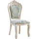 Yusenyi Dining Chair Dressing Desk Nail Art Back Stool Comfortable Home Dining Chair Lake Blue Silver Elegant Blue