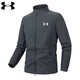 Under Armor Sports Stand Collar Jacket Men's 2025 New Outdoor Cycling Clothing Casual Running Stretch Windproof Jacket Dark Gray 3XL
