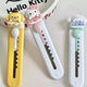 Accessories kt cat cute utility knife sharp mini cinnamon dog portable express unboxing artifact white big-eared dog 1