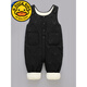 G.DUCKKIDS children's overalls for boys and girls in autumn and winter all-in-one velvet cotton pants for babies with open stalls for children and infants thickened outer pants, bean green and velvet thickened 80 (recommended for 12 to 18 months)