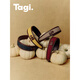 Tagi.<i>Imagine PU leather retro plaid wide version high skull autumn and winter retro headband headband sesame red wine