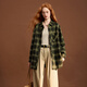 Sancai 2025 new winter plaid shirt lapel loose shirt brushed casual layering Z