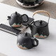 Yuanshan Ceramic Lift Teapot Home Black Pottery Kung Fu Tea Set Office Teapot Large Capacity Single Pot Tea Maker Lubao Hand-painted Yuanshan-Black Lift Teapot 250ml