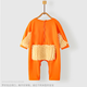Jia Nier baby crawling clothes, crawling clothes, floor mopping onesies, spring, autumn and winter anti-baby dirty clothes, smocks, long-sleeved clothes, 90cm orange long-sleeved clothes that cover the hands and feet.