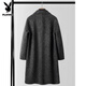 Playboy Autumn and Winter double-sided wool coat men's medium-length youth slim non-wool woolen double-breasted windbreaker over-the-knee coat, mixed gray L 130-155Jin Jin equals 0.5kg. Card code is shot to small