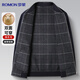 Romon reversible wool double-sided woolen jacket men's autumn and winter casual stand-up collar young and middle-aged dad jacket