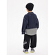 Burwilde international brand children's clothing boys' jacket 2025 new spring and autumn children's spliced denim jacket boys casual denim blue 120 cm