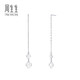 Chow Sang Sang Pt950 Four-leaf Clover Heart Shadow Platinum Earrings Pair of Long Earrings for Women 55256E Pricing
