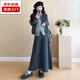 Maternity wear autumn suit 2025 new fashion casual soft top skirt autumn and winter pregnant mother advanced wear khaki suit XL